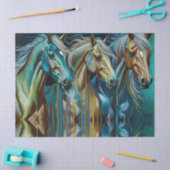 Trio van Paarden Tissuepapier (Craft)