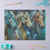 Trio van Paarden Tissuepapier (Craft)