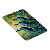 Trio van pauwen in het oerwoud bos magneet (Rechterzijde)