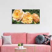 Trio van perzikenvlies canvas afdruk (Insitu (Woonkamer))