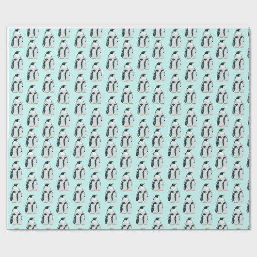 Trio van pinguïns cadeaupapier (Vlak)