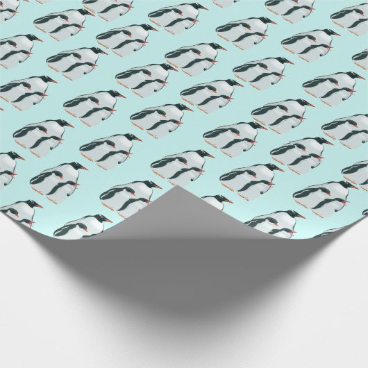 Trio van pinguïns cadeaupapier (Hoek)