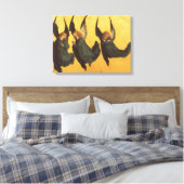 Trio van Renaissance Angels door Master of Housebo Canvas Afdruk (Insitu (Slaapkamer))
