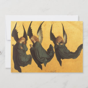 Trio van Renaissance Angels door Master of Housebo Feestdagenkaart