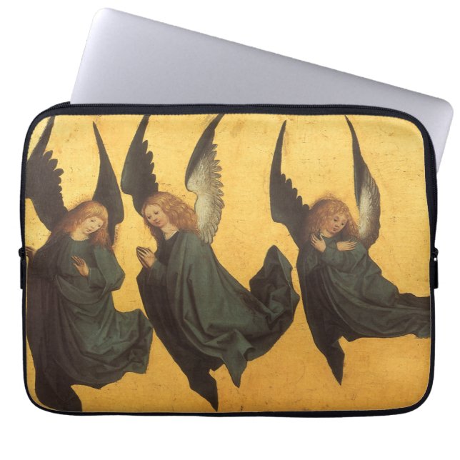 Trio van Renaissance Angels door Master of Housebo Laptop Sleeve (Voorkant)