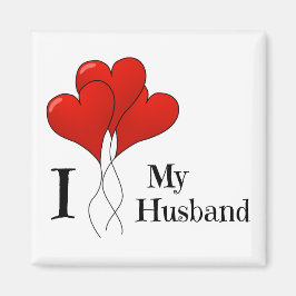 Trio van Rode Heart-ballonnen waar ik van hou Magneet