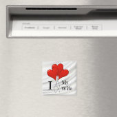 Trio van Rode Heart ballonnen waar ik van hou Magneet (Insitu (Vaatwasser))