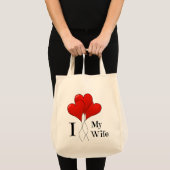Trio van Rode Heart ballonnen waar ik van hou Tote Bag (Voorkant (product))