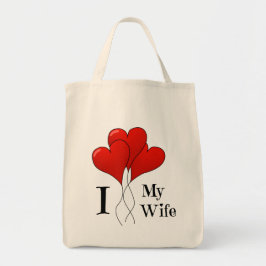 Trio van Rode Heart ballonnen waar ik van hou Tote Bag