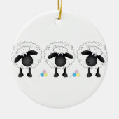 Trio van schapen keramisch ornament (Voorkant)