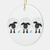 Trio van schapen keramisch ornament (Links)