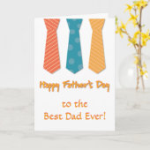 Trio van Stropdassen Vaderdag Kaart (Gele Bloem)