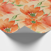 Trio van Tropisch rood Sinaasappel Cadeaupapier (Hoek)