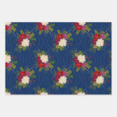 Trio van Vakantie boeket cadeau wrap Inpakpapier Vel (Voorkant)