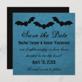 Trio van vleermuizen Halloween sparen de Datum uit Save The Date (Voorkant / Achterkant)