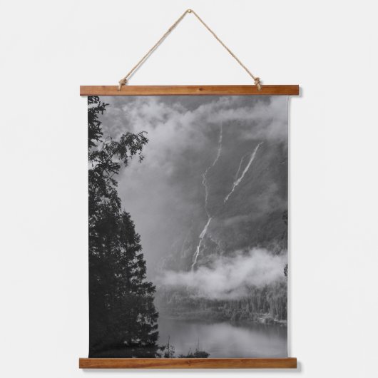 Trio van zwart en wit Captures of Water Hangend Wandkleed (Voorkant)