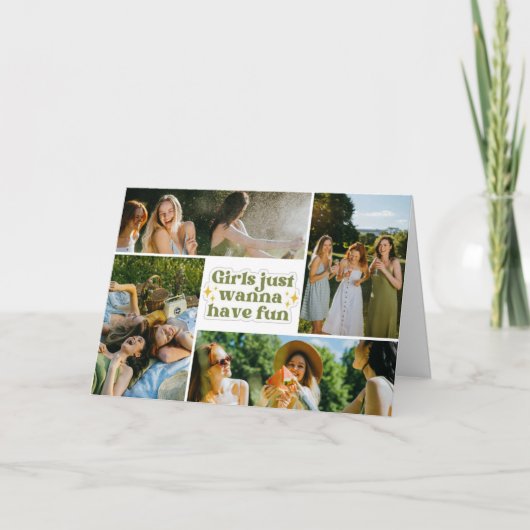 Trio Vriendschap Momenten Fotokaart Bedankkaart (Voorkant)