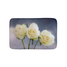 Trio Witte Roses Bath mat