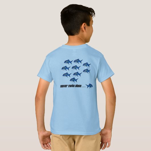 triomblauw t-shirt (Achterkant volledig)