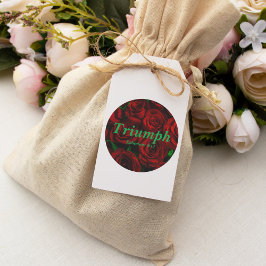 Triomf Efeziërs 6:13 Verse Elegante Rode Rozen Ronde Sticker