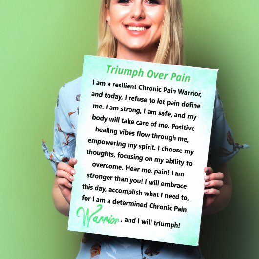 triomf over pijn chronische pijn krijger foto afdruk