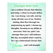 triomf over pijn chronische pijn krijger foto afdruk (Voorkant)