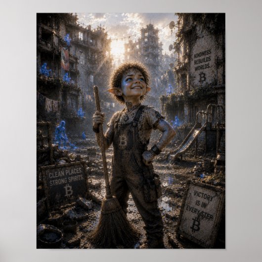 Triomf / Schoonmaker / Binnenplaatsen van gebouwen Poster (Voorkant)