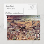 Triomf van de dood door Bruegel D. Ä. Pieter Briefkaart (Voorkant / Achterkant)