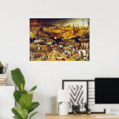 Triomf van de Dood (door Pieter Bruegel) Poster (Thuiskantoor)