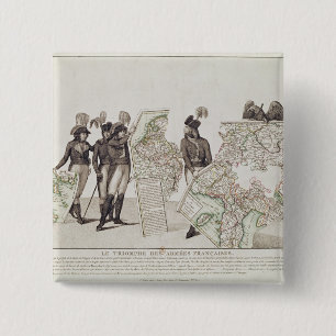 Triomf van de Franse legers Vierkante Button 5,1 Cm