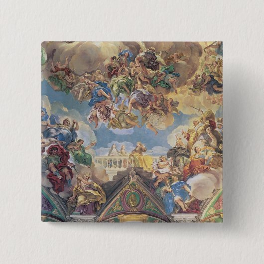 Triomf van de Hapsburgs Vierkante Button 5,1 Cm (Voorkant)