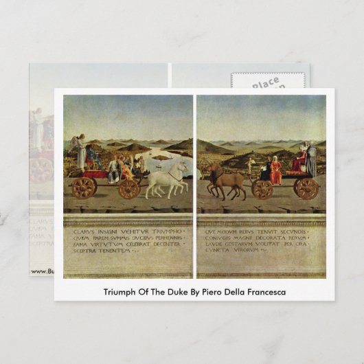 Triomf van de hertog van Piero Della Francesca Briefkaart (Voorkant / Achterkant)