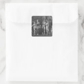 Triomf van de lente vierkante sticker (Tas)
