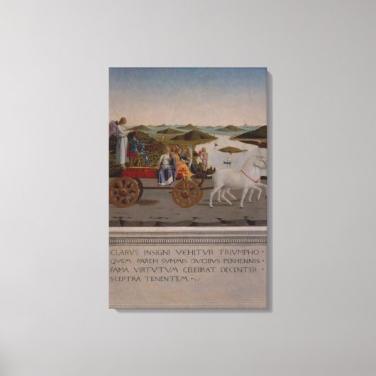 Triomf van Federigo da Montefeltro, hertog Urbino Canvas Afdruk (Voorkant)