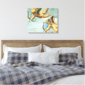 Triomf van Galatea Angels door Raphael Sanzio Canvas Afdruk (Insitu (Slaapkamer))