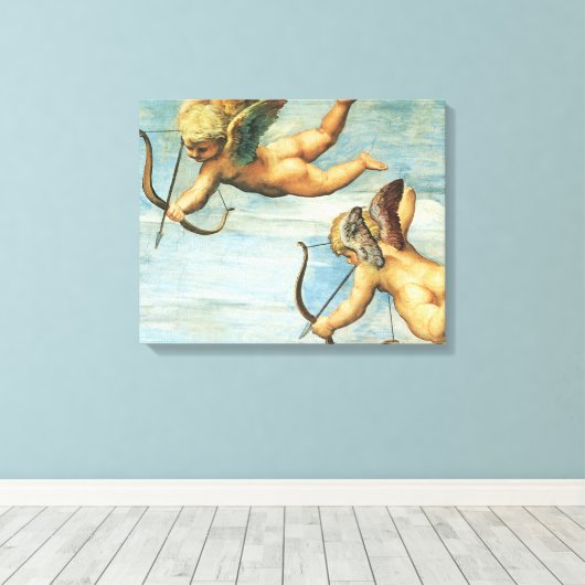 Triomf van Galatea Angels door Raphael Sanzio Canvas Afdruk (Insitu (Houten vloer))