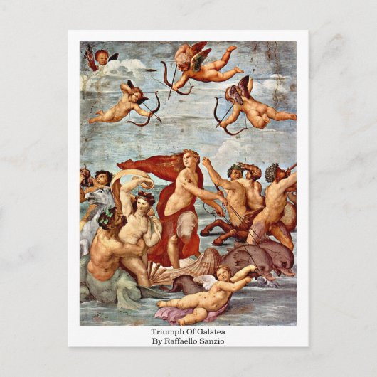 Triomf van Galatea, door Raffaello Sanzio Briefkaart (Voorkant)
