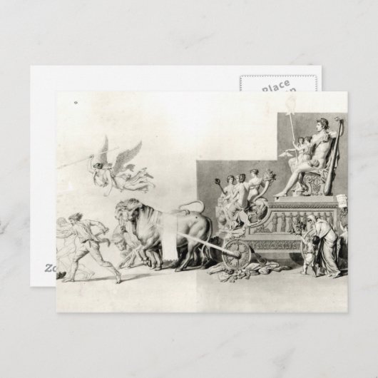 Triomf van het Franse volk over de monarchie Briefkaart (Voorkant / Achterkant)