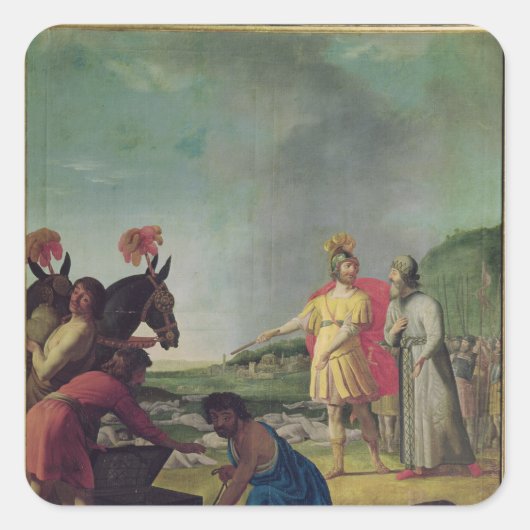 Triomf van Judas Maccabeus Vierkante Sticker (Voorkant)