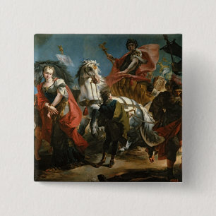 Triomf van Marcus Aurelius Vierkante Button 5,1 Cm
