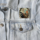 Triomf van Mordecai Vierkante Button 5,1 Cm (In situ)