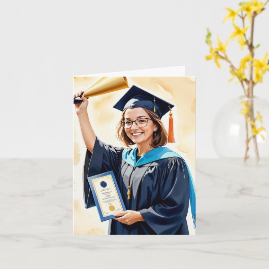 Triomfantelijk gejuich - een toast op uw succes kaart (Gele Bloem)