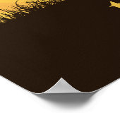 Triomfantelijke Fietser Raising Bike Over Head Gra Poster (Hoek)