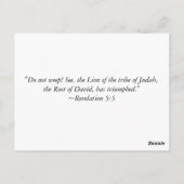 Triomfantelijke Koning Briefkaart (Achterkant)