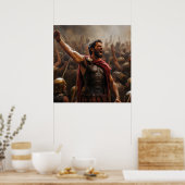 Triomfantelijke moed: Spartaanse overwinning viere Poster (Keuken)