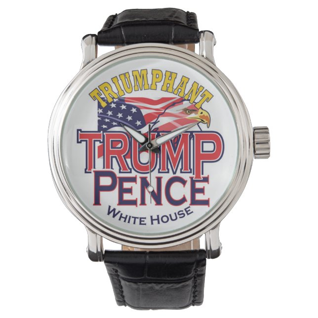 Triomfantelijke Trump Pence Mannen horloge (Voorkant)