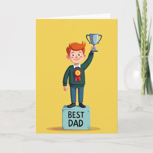 Triomfantelijke Vaderdag Trofee Kaart (Voorkant)