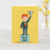 Triomfantelijke Vaderdag Trofee Kaart (Gele Bloem)