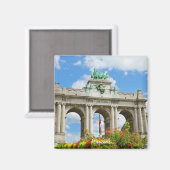 Triomfboog in het Jubelpark in Brussel Magneet (Voorkant / Achterkant)