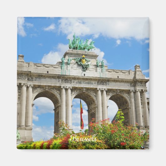 Triomfboog in het Jubelpark in Brussel Magneet (Voorkant)